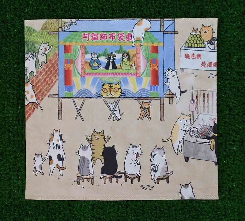 3Mao Xiaopu Universal Wipe ~ A Miaoshi Puppet Show (Illustrator: Miss Cat) - Other - Polyester 