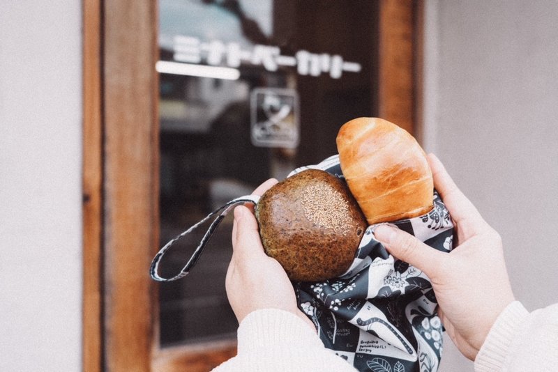 【插畫聯名】好日子pockeat小吃袋_植光圖鑑 - 便當盒/食物袋 - 其他材質 黑色