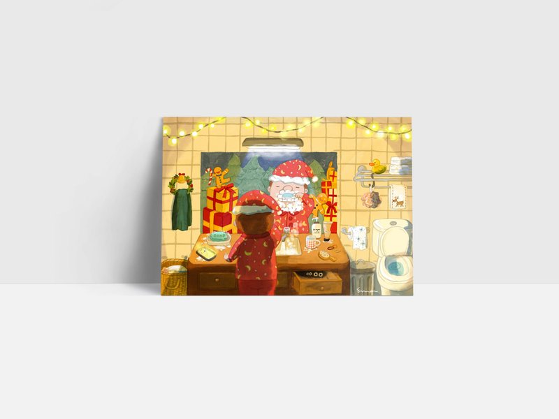 A3海報  是聖誕老人嗎 - 海報/掛畫/掛布 - 紙 紅色