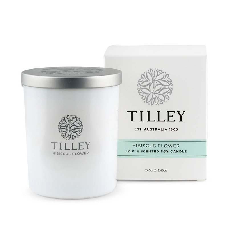 Australian Tilley Royal Terry Original Tipsy Soy Fragrance Candle - Bora Bora Sky - Candles & Candle Holders - Glass White