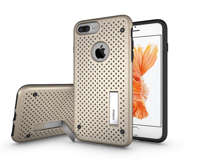 OVERDIGI iPhone7Plus 5.5 "Combo Vertical-encapsulated gold double drop resistance protective shell - อื่นๆ - พลาสติก สีทอง