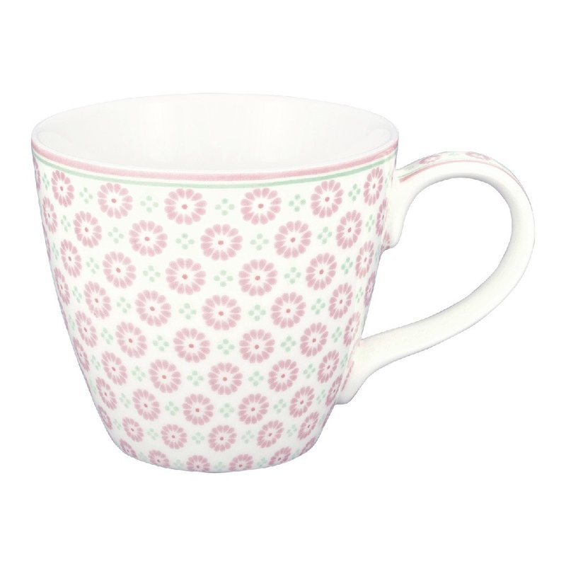 【新品】丹麥GreenGate Narina pale pink 馬克杯 - 咖啡杯/馬克杯 - 瓷 多色
