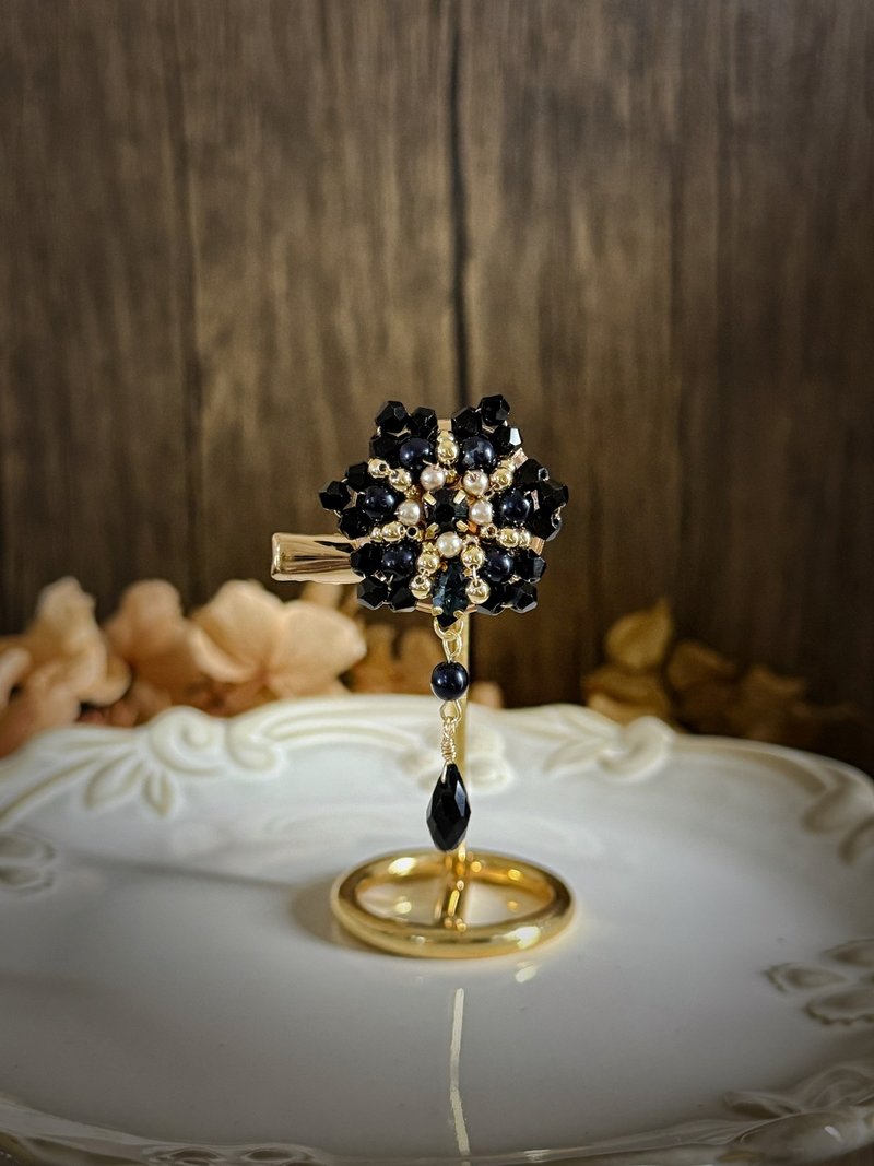 【新品優惠】美麗佳人 倫敦之夜 髮夾胸針兩用飾品 - 心口針/胸針 - 玻璃 