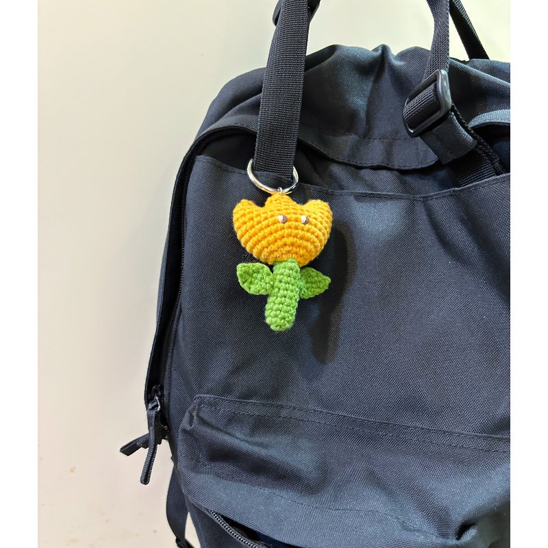 Handmade\Knitting\Little flower\Key chain\Bag pendant - Charms - Cotton & Hemp 