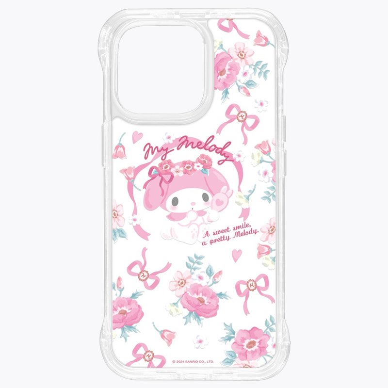 Melody Small Floral Lazy Stand Model [Standard Transparent] iPhone 16 15 14 Pro Max - เคส/ซองมือถือ - วัสดุอื่นๆ สีใส