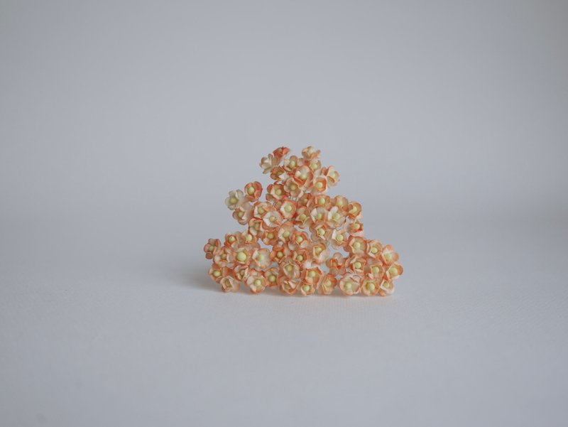 paper flower, supplies 100 pcs. Canadian anemone size 0.8 cm. orange brush color - 其他 - 紙 橘色