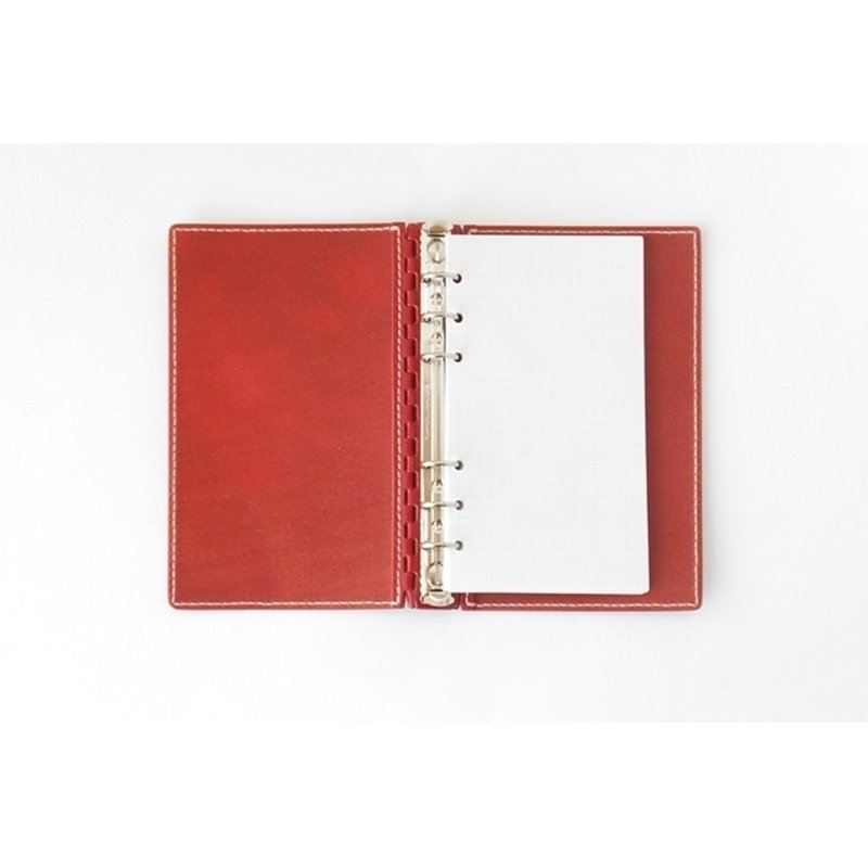 Personal Organisers レザー蝶番のシステム手帳 Red - ノート・手帳 - 革 レッド