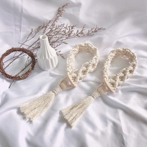 心跡手作 Macrame 北歐風編織 x 窗簾木環綁帶