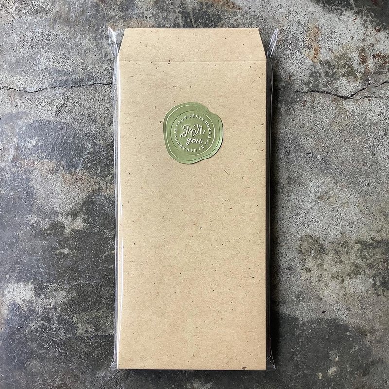 信封/直式/厚磅稻禾米色/4入 - 信封/信紙 - 紙 卡其色