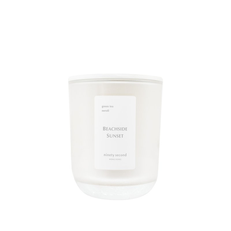 BEACHSIDE SUNSET | Green Tea & Neroli Scented Candle | ninety second - Candles & Candle Holders - Wax White