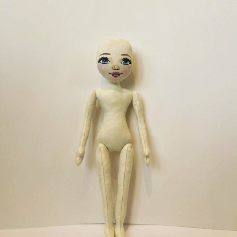 Doll blank body with painted face - เย็บปัก/ถักทอ/ใยขนแกะ - ผ้าฝ้าย/ผ้าลินิน 