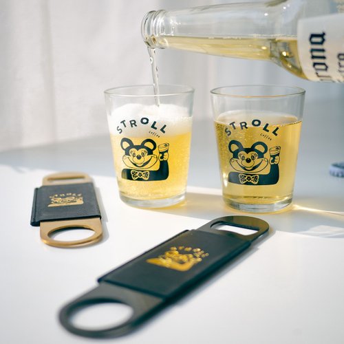 鹿角兔 ONCE UPON A TIME 【鹿角兔x散步咖啡】美崙花蓮米奇 CHEERS禮盒 酒杯 開瓶器
