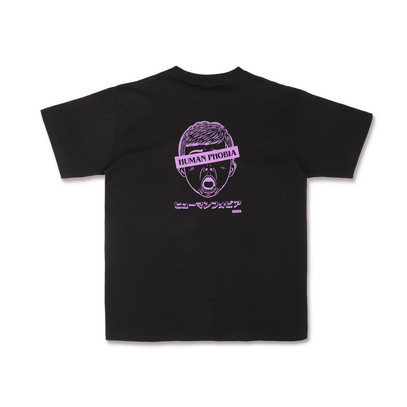 社交恐懼症 日式懷舊短袖 Tshirt 衫系列 黑色 - 女上衣/長袖上衣 - 棉．麻 黑色