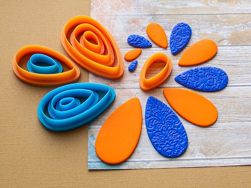 MisterCutter Polymer Clay Cutters Set 90. Petals Cutters