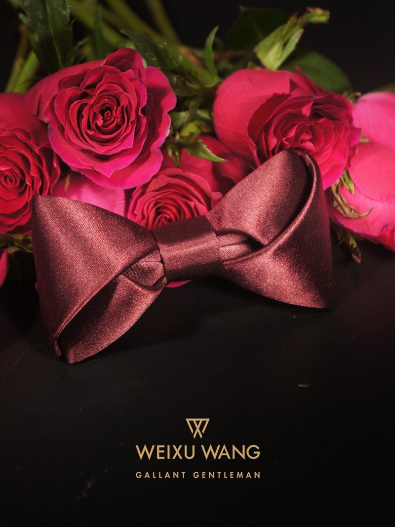 WEIXUWANG rose series original handmade bow tie wedding bowtie - Bow Ties & Ascots - Polyester Black