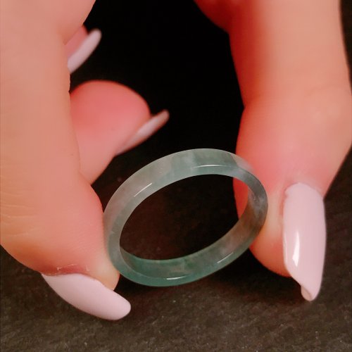 瓔珞珠寶盒 E.L.Jewelry Box 【求‧緣】冰藍水翡翠戒指戒圈 | 國際16圍 | 天然A貨翡翠 | 送禮