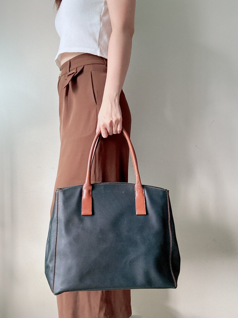 中古 BV Bottega Veneta 手提袋 托特包 男女適用 電腦包 手提行 - 側背包/斜背包 - 防水材質 咖啡色