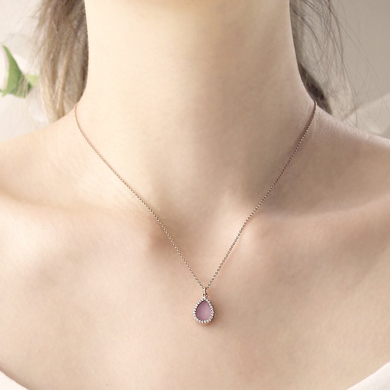 Natural Lavender Jade Necklace - Necklaces - Jade Pink