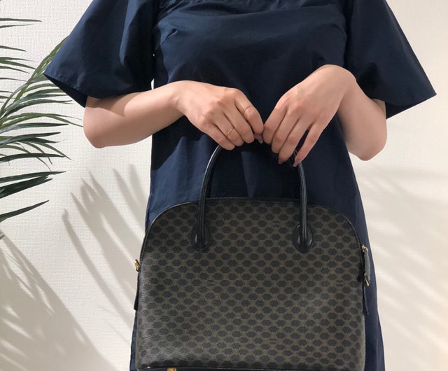 美品 CELINE セリーヌ 黒マカダム トートバッグ メンズ A4収納 大容量 