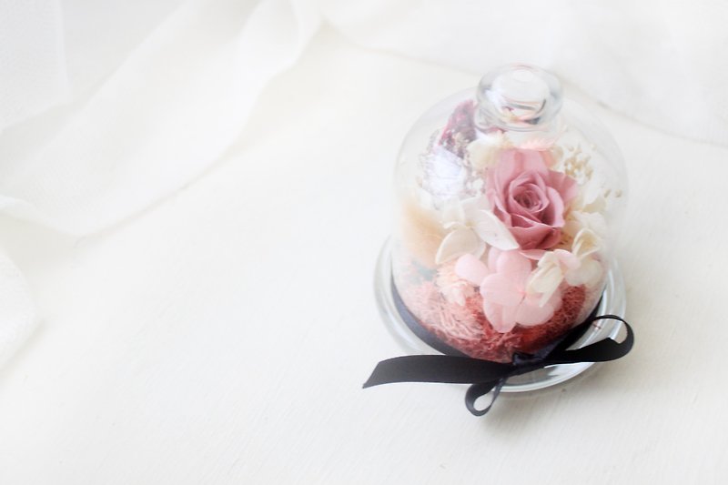 Forest Princess's colorful glass enamel temperament nude powder eternal flower ceremony - Dried Flowers & Bouquets - Plants & Flowers Pink