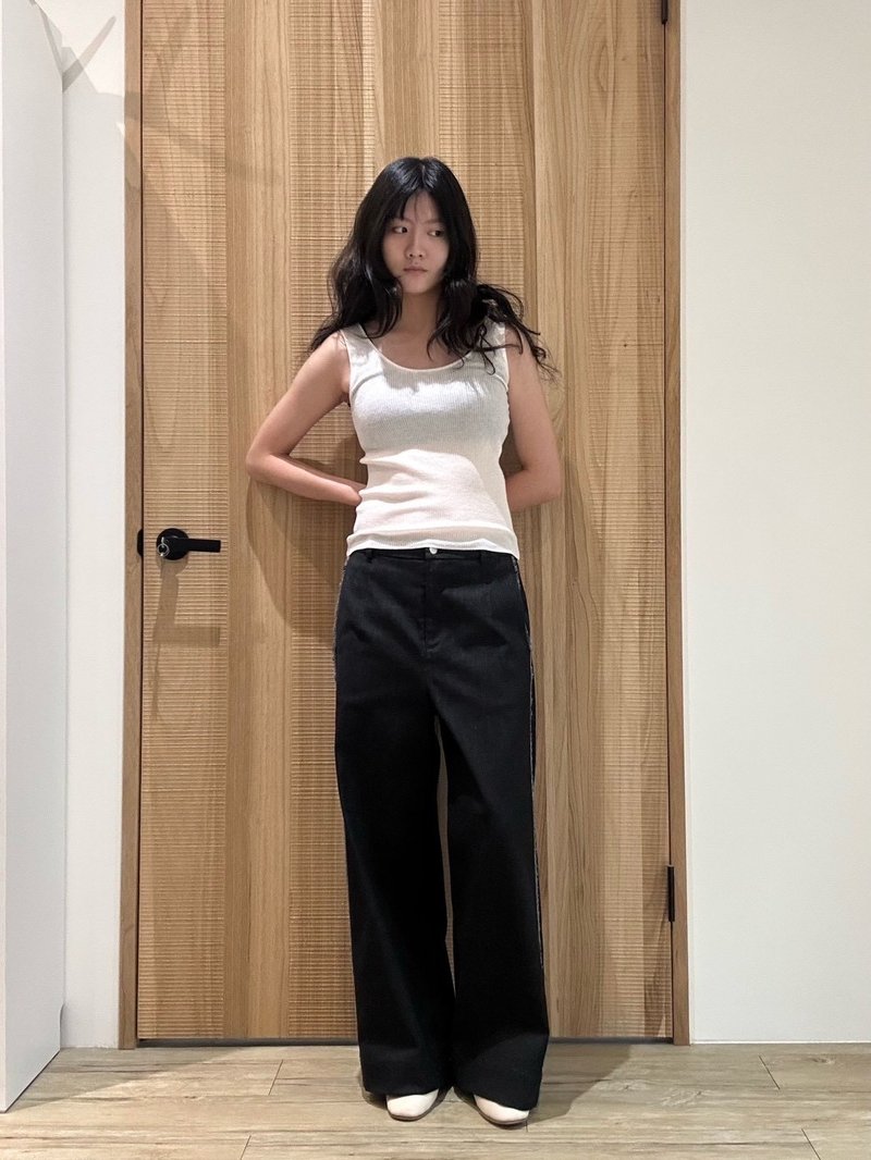 クルーネック シンプルベスト - ベスト - ウール ホワイト