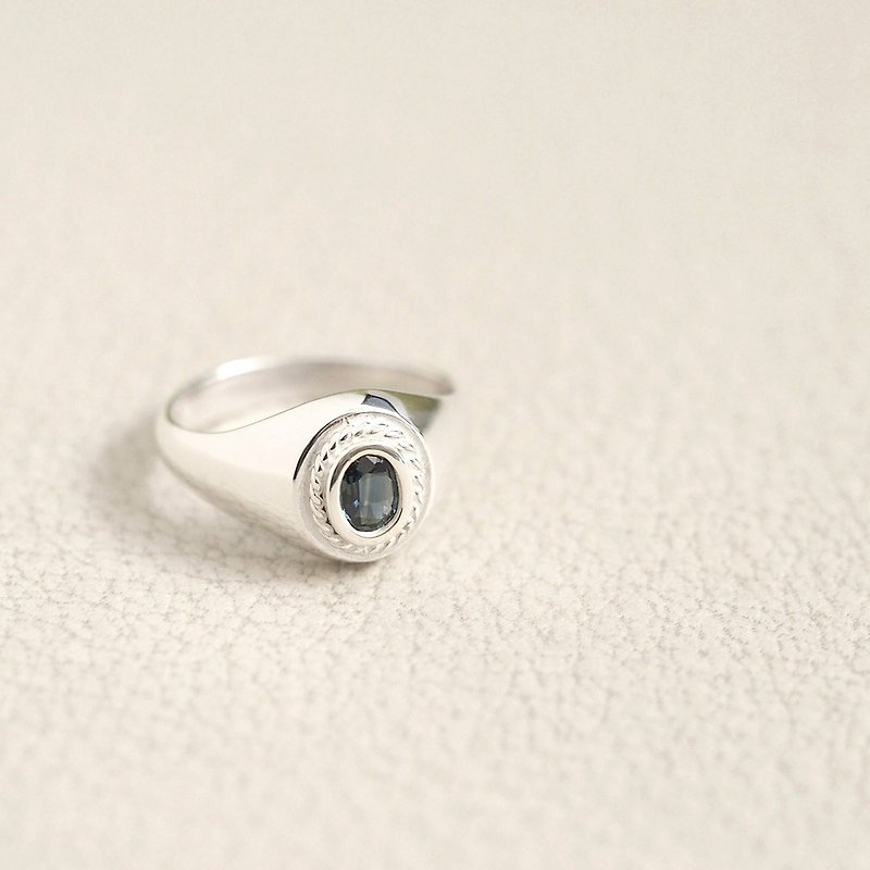 Sapphire twist ring 925 Silver - General Rings - Gemstone Silver