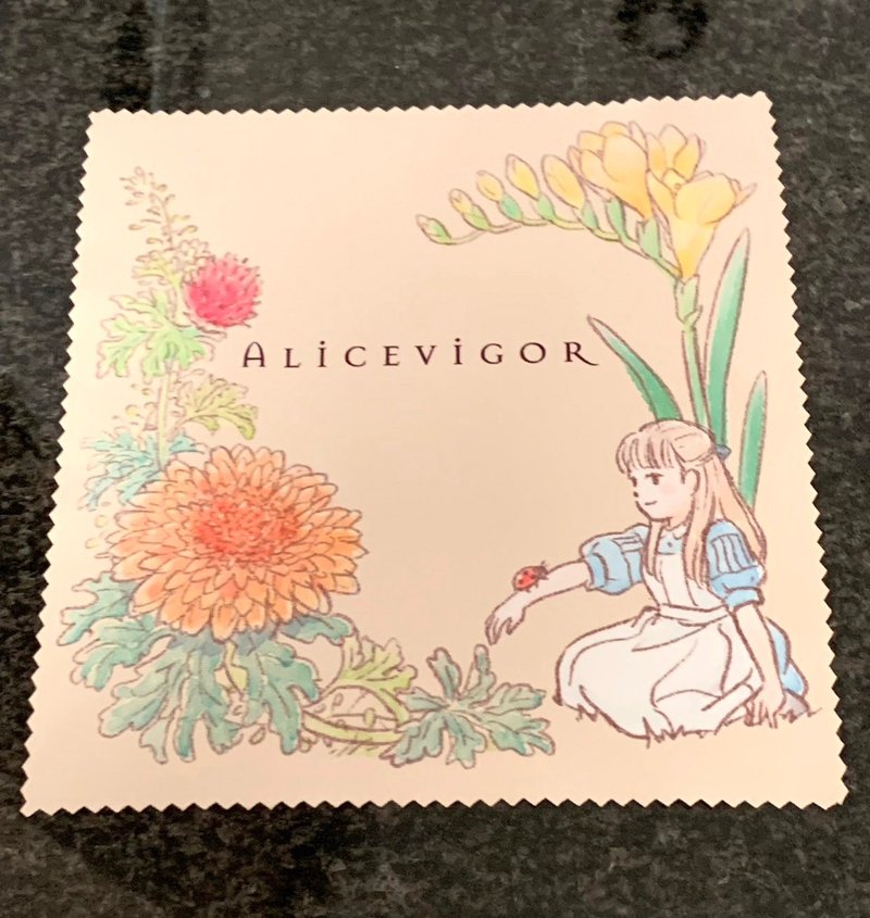 愛麗絲與季節花卉眼鏡布 - 春季 - 眼鏡盒/眼鏡布 - 防水材質 