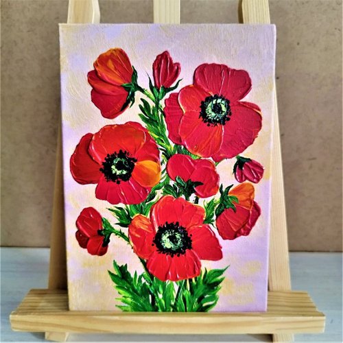 絵画　ポピー　ケシの花　額縁豪華 000000001042_bqR5Jnd.jpg