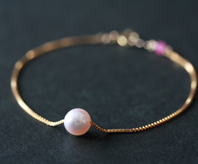 あこや真珠 べネチアンブレスレット Akoya Pearl box chain bracelet