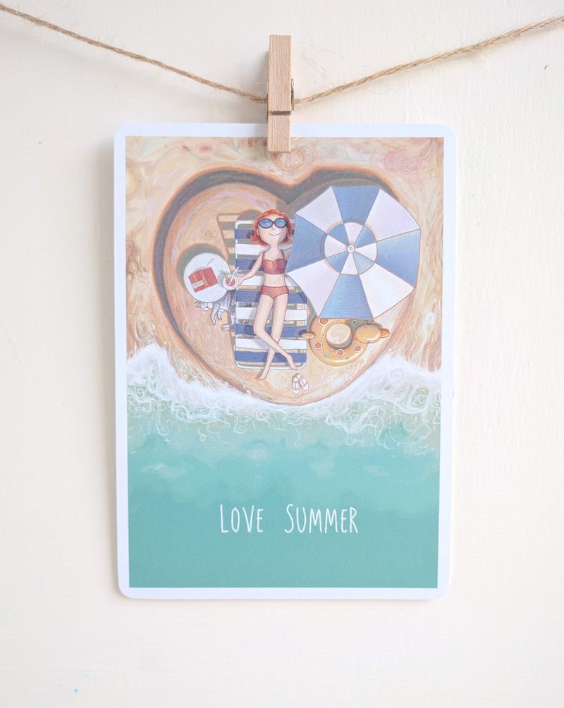 Love Summer / Postcard - การ์ด/โปสการ์ด - กระดาษ 