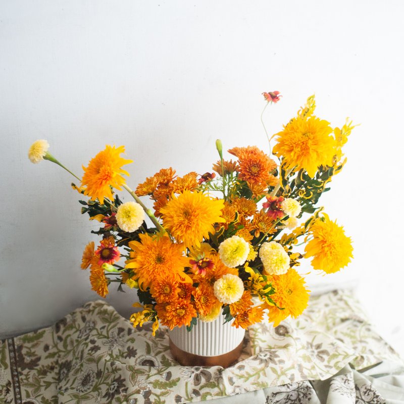 [Flower Gift] Warm Sunflower Table Flowers | Opening Gifts | Home Decoration - Dried Flowers & Bouquets - Plants & Flowers Yellow