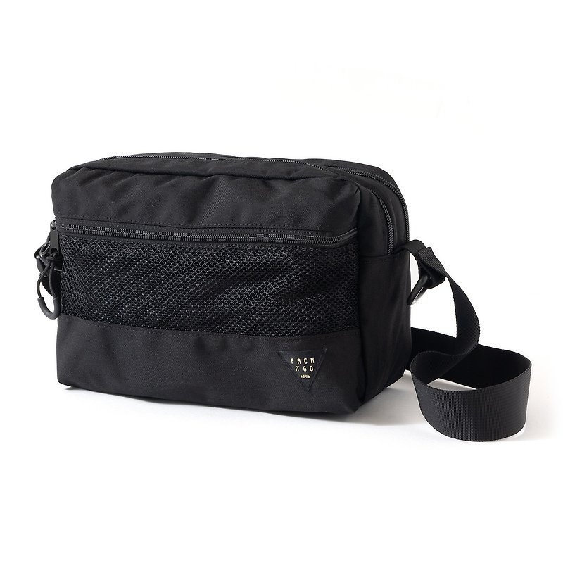 Travel Shoulder Bag - Black//Olive//Brown (BA107) - Messenger Bags & Sling Bags - Nylon Black