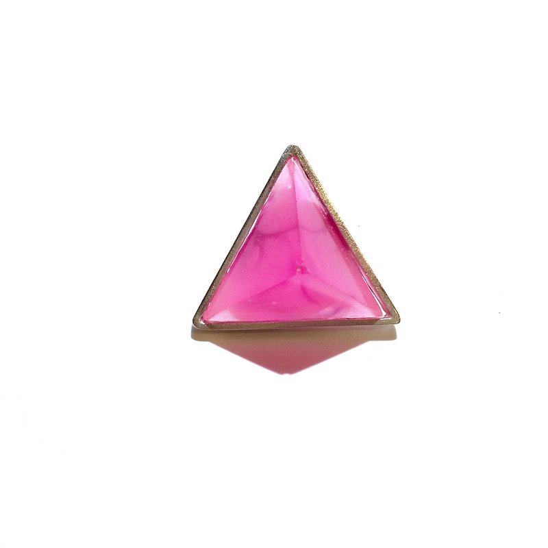 PRISM earrings single ear silver / pink - Earrings & Clip-ons - Paper Pink