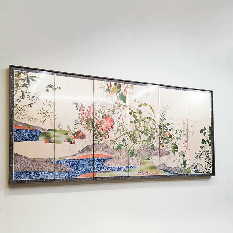 【日本琳派 / 藝術掛畫】 尾形光琳  | 春秋草花図屏風  右 - 海報/掛畫/掛布 - 紙 