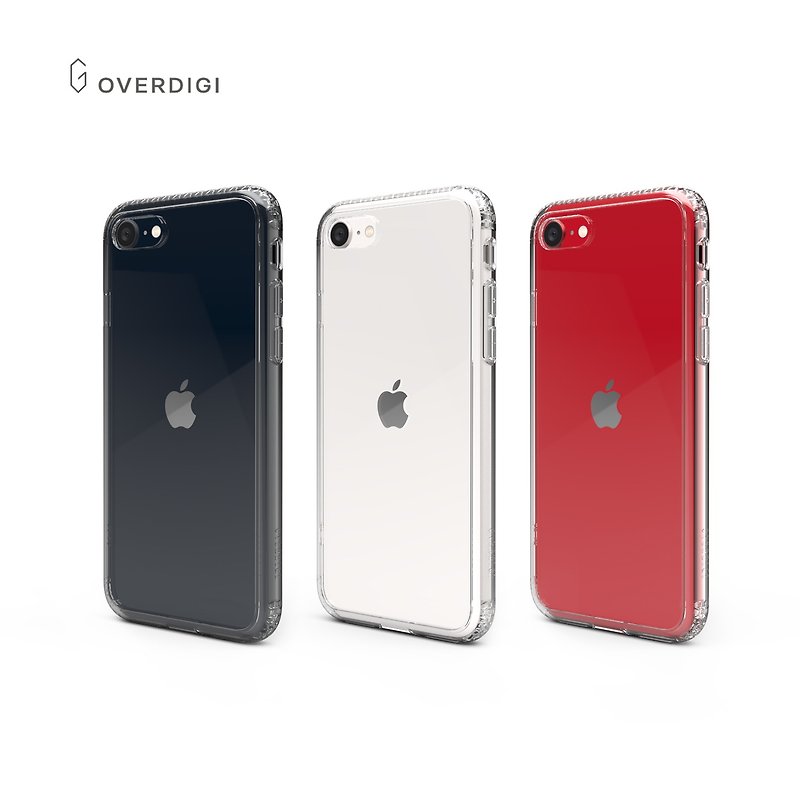 OVERDIGI V2 iPhone SE/8/7 蜂巢晶格雙料軍規防摔透明殼 - 手機殼/手機套 - 塑膠 透明