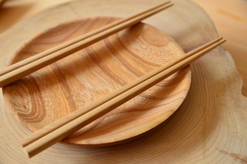 Ichiro Muchuang / Taiwan cypress double chopsticks - ตะเกียบ - ไม้ 