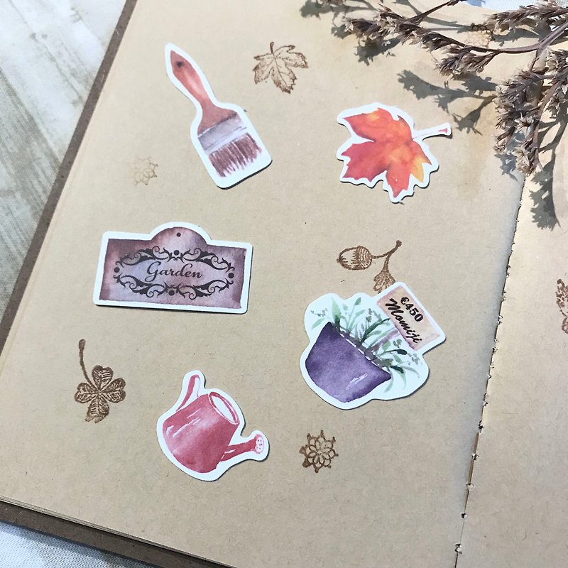 Pocket sticker-garden groceries - Stickers - Paper 