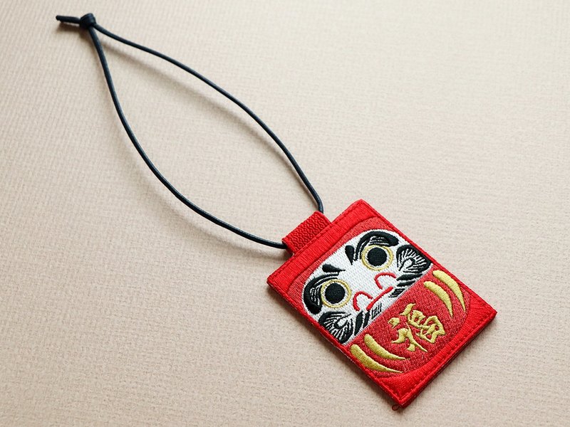 福達摩造型全彩刺繡行李/包包吊牌 - 行李吊牌 - 繡線 