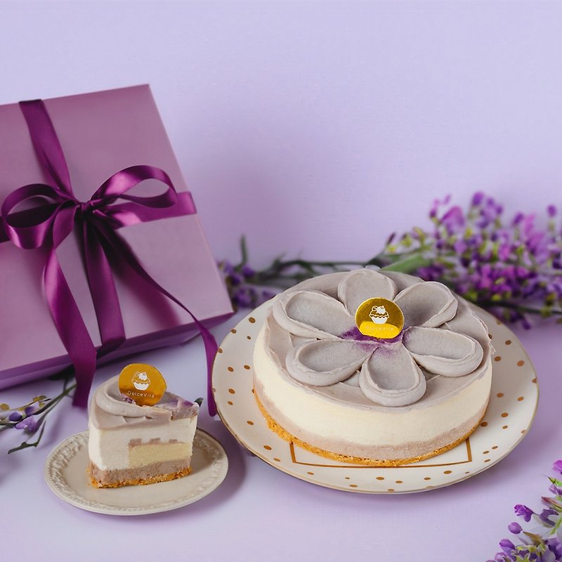 免運母親節蛋糕|贈母親節插卡|芋見花開-芋頭重乳酪六吋-香濃綿密 - 蛋糕/甜點 - 新鮮食材 紫色