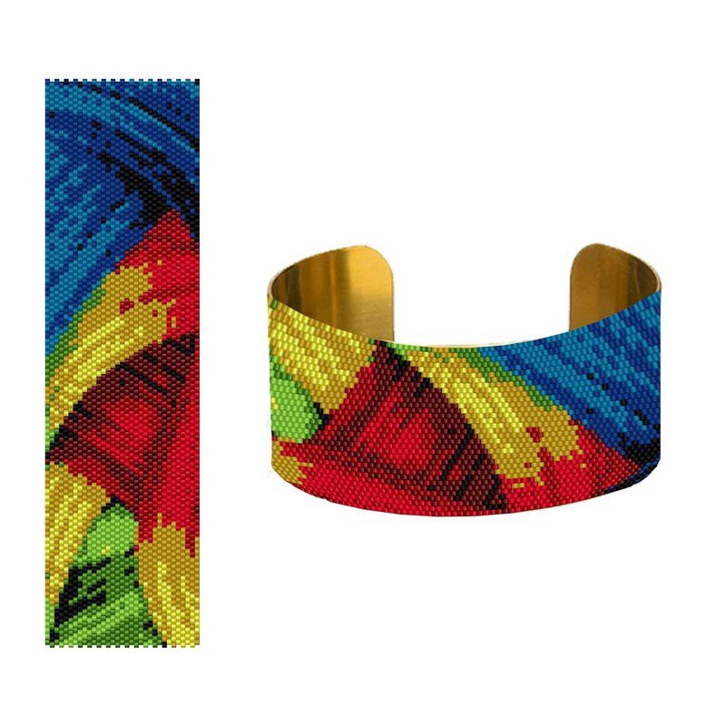 Peyote Pattern Bracelet, Beading Bracelet, Miyuki Delica Pattern, Peyote Stitch - 其他數位設計 - 其他材質 