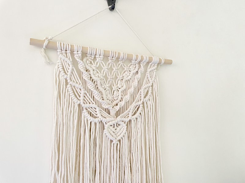 Macrame Tapestry【Macrame Wall Hanging】rhyme - ตกแต่งผนัง - ผ้าฝ้าย/ผ้าลินิน 