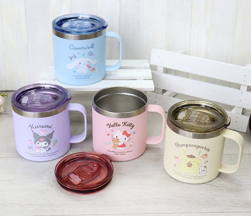 【SANRIO 三麗鷗】真空保溫杯/辦公杯/馬克杯500ml-4款任選 - 保溫瓶/保溫杯 - 不鏽鋼 銀色