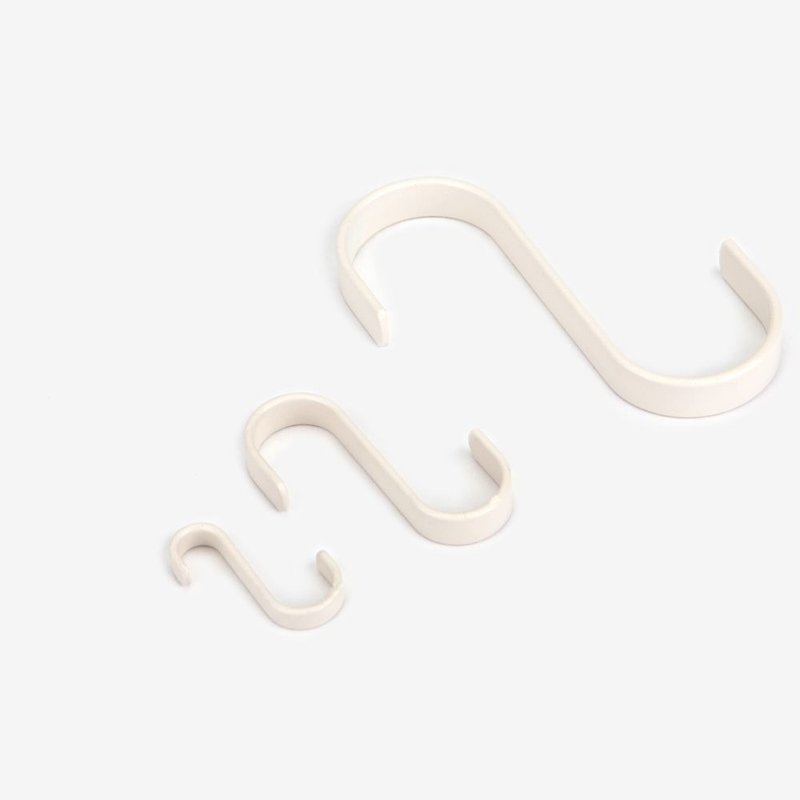 Nordic wind S hook 3~8cm comprehensive group - white (6 in), E2D48019S - Hangers & Hooks - Other Metals White