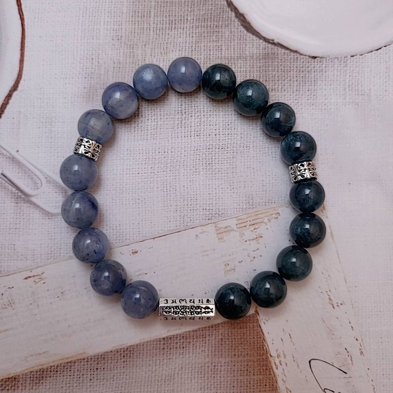 Aphrodite.C Stone+ Blue Phosphorus Bracelet-Sterling Silver Anti-allergic Accessories (Designer Model) - สร้อยข้อมือ - คริสตัล 