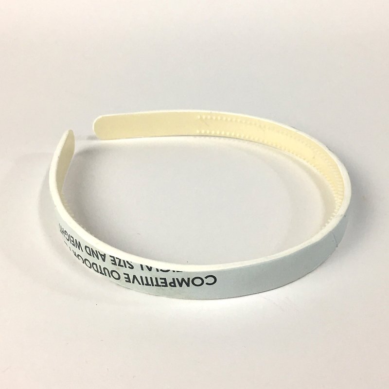 Volleyball x hair hoop / fine / sand white section number 004 - Hair Accessories - Rubber White