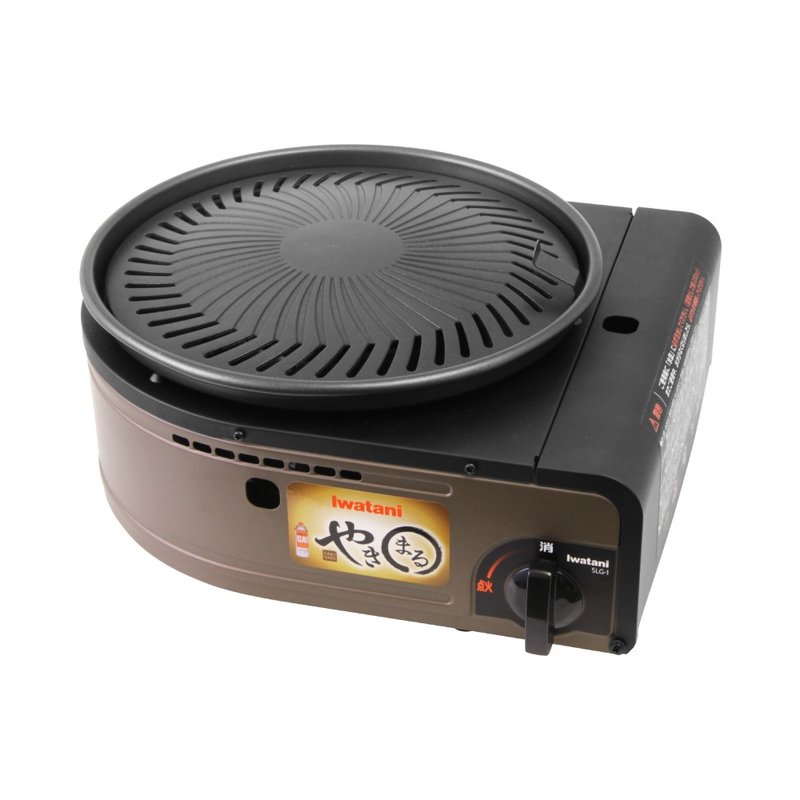 【Iwatani岩谷】日本圓型無煙燒烤磁式瓦斯烤爐-1.0kW-咖啡色 - 露營用品 - 其他材質 