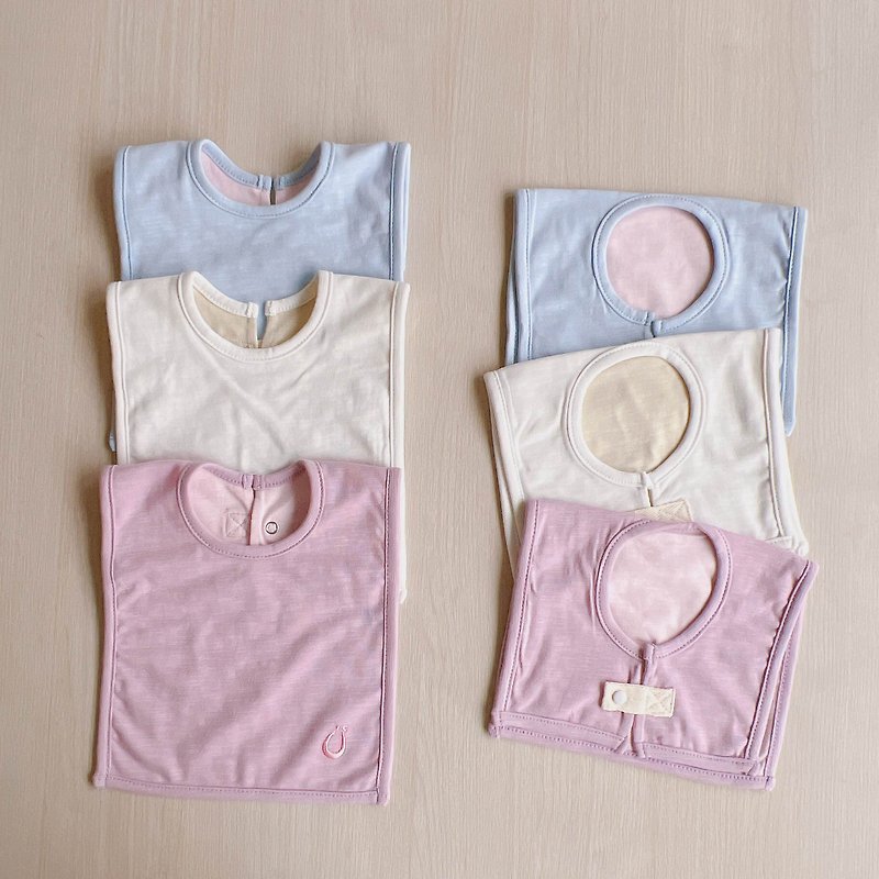【YOUrs】Square double-sided bib made in Taiwan, children's wear bib small square scarf - Bibs - Cotton & Hemp 