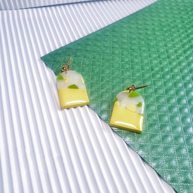 Lime is not sour | Arch Type A | Earrings/earrings - ต่างหู - ดินเผา 