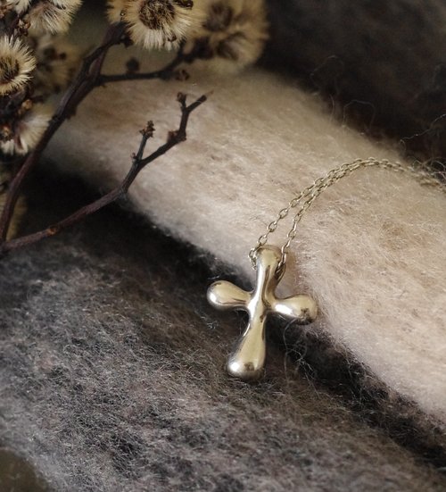 Old and good antique jewelry genuine authentic TIFFANY cross necklace  sterling silver 925 N741