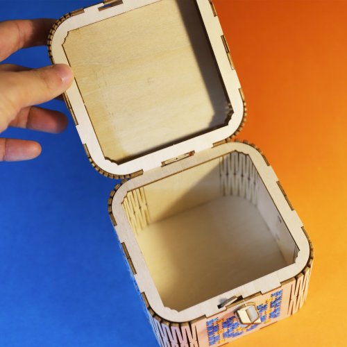 木製ボード刺繍ジュエリーボックス DIY セット木製刺繍